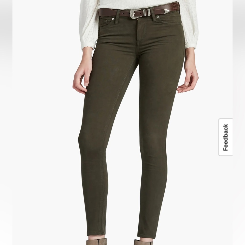 NWT Lucky Brand Brooke super stretch forest green mid rise legging jeans sz 6/28